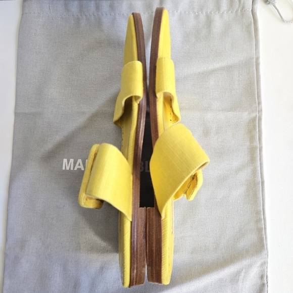 New Manolo Blahnik Tituba Buckle Dual Band Fabric Linen Sandals 7 US/37 IT - Picture 7 of 10